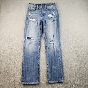 BKE Jake Straight Jeans Mens 29x32 Blue Distressed Performance Stretch Denim